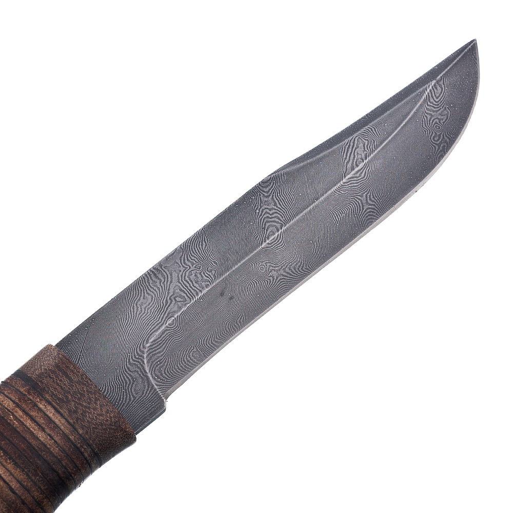 Нож сувенирный из дамасской стали с рукоятью из бересты. Златоуст - интернет магазин Русь Велика я фото 3