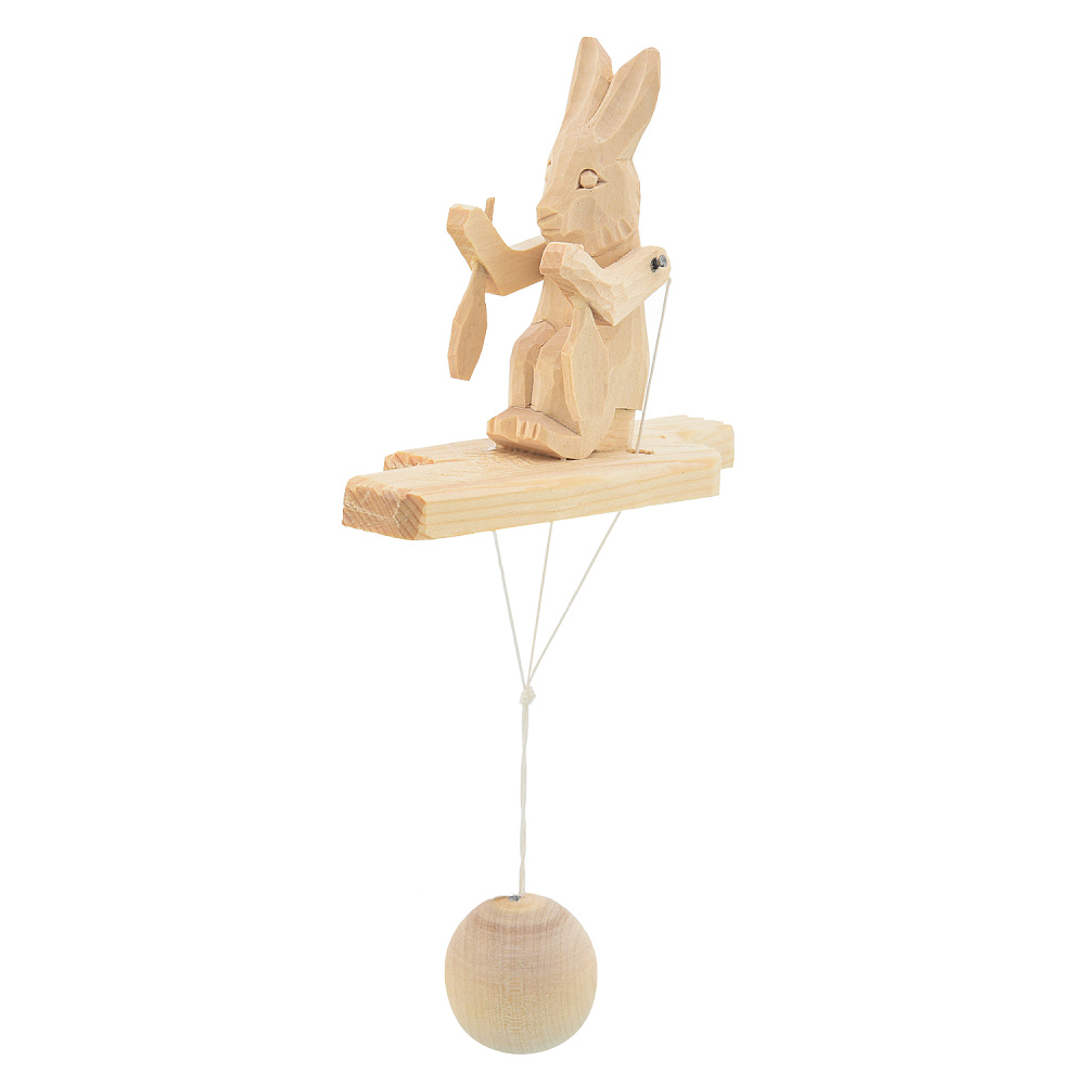 Деревянная игрушка «Кролик на плоту» - интернет магазин Русь Велика я фото 2