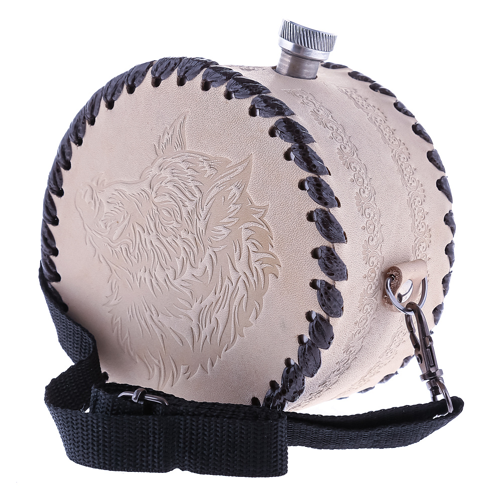 Фляга 1 л в кожаном чехле - интернет магазин Русь Велика я фото 3