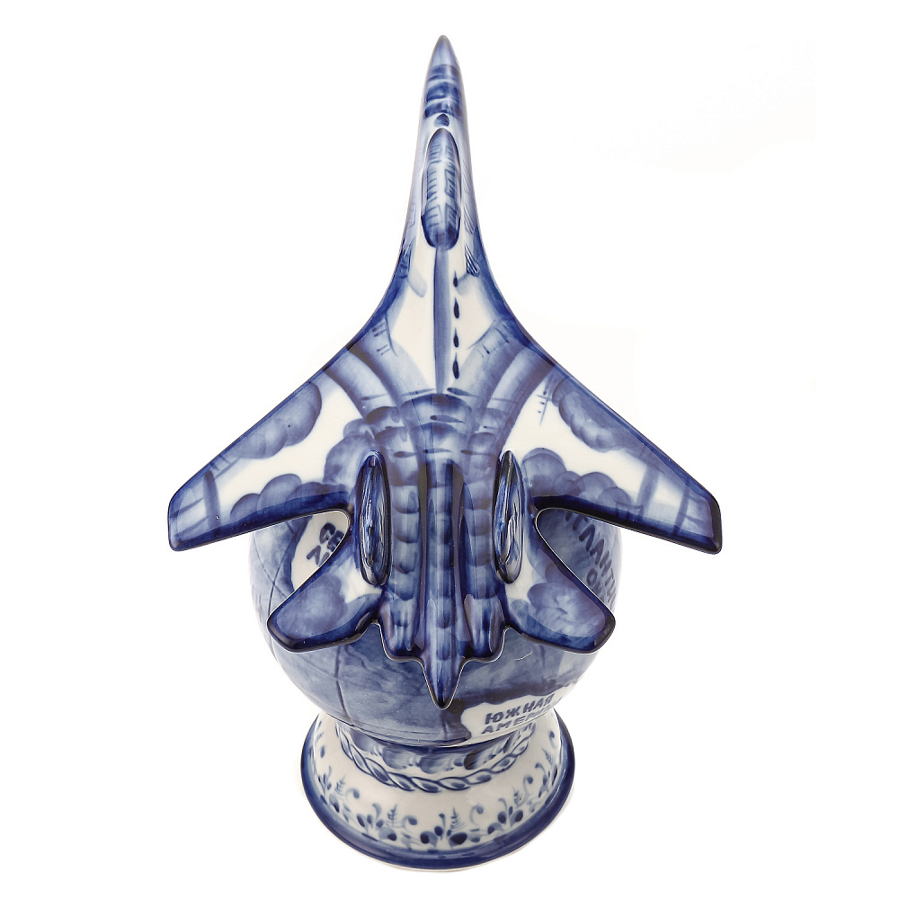 Статуэтка «Самолет». Гжель - интернет магазин Русь Велика я фото 2