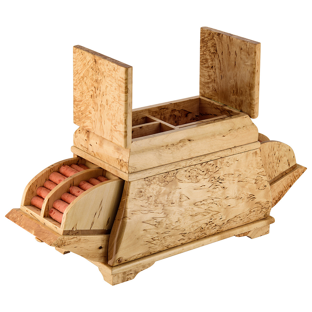 Деревянная шкатулка-ларец из карельской березы - интернет магазин Русь Велика я фото 1