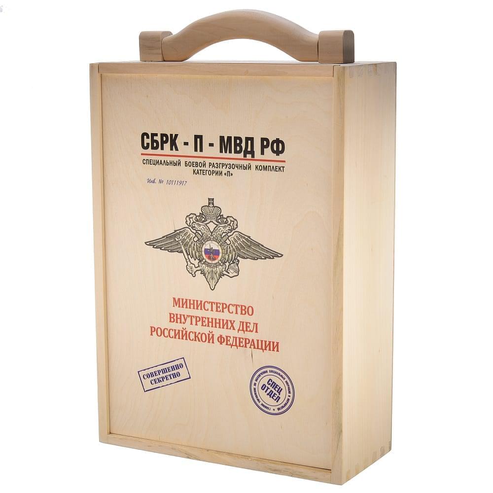 0030464 НАБОР «Страт.запас»:фляж.+2круж. «МВД РФ» 28*35см  в ПУ - интернет магазин Русь Велика я фото 1