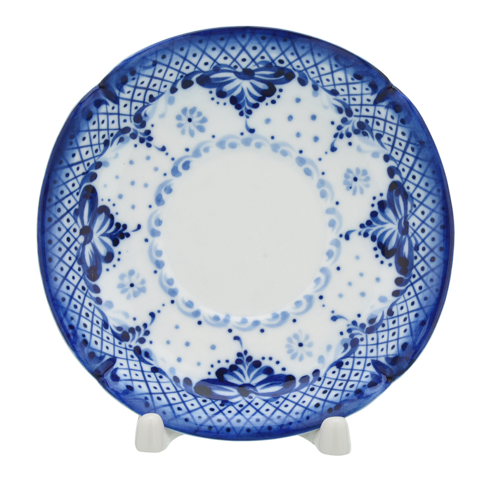 Чайный сервиз на 6 персон «Лето в деревне». Гжель - интернет магазин Русь Велика я фото 4