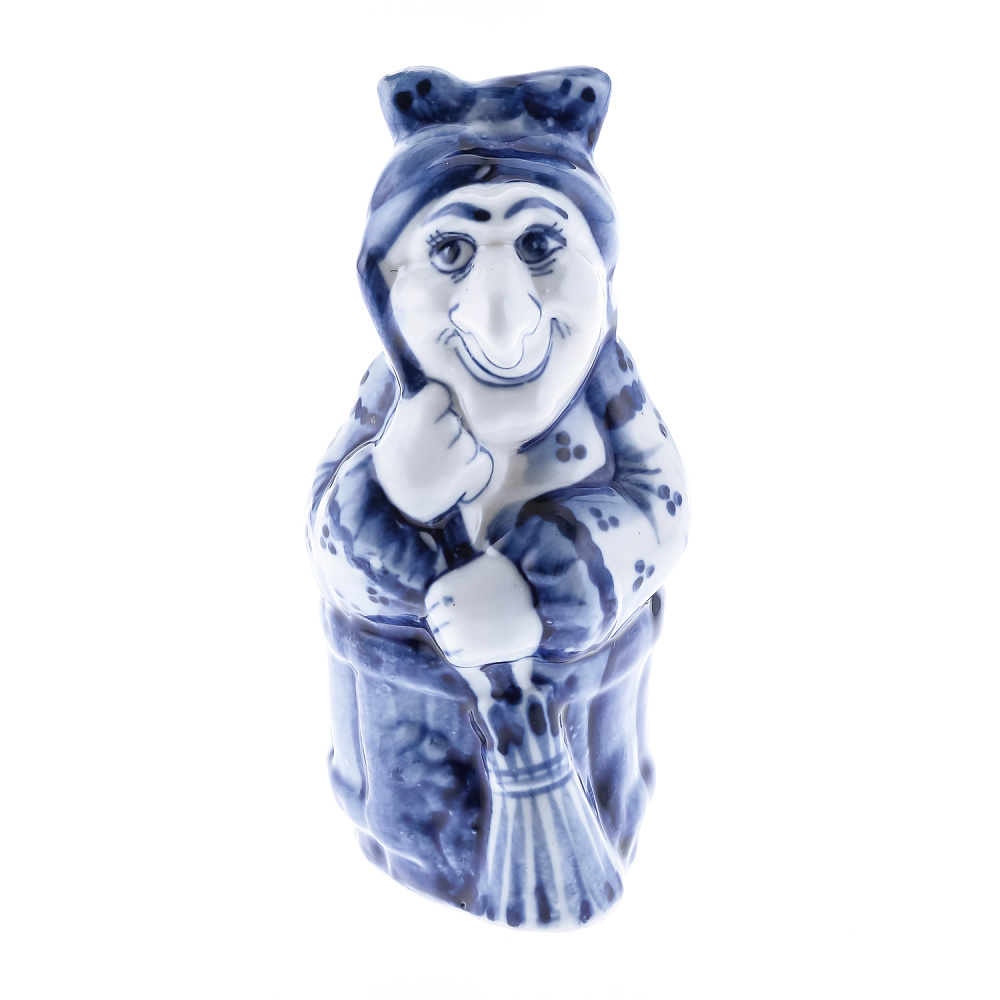 Статуэтка «Баба Яга». Гжель - интернет магазин Русь Велика я фото 1