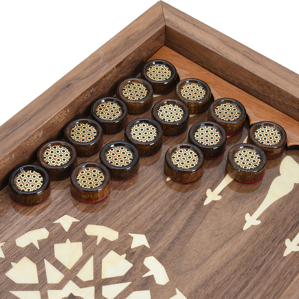 Нарды-шашки-шахматы деревянные маркетри «Звезда востока» 49х25 см - интернет магазин Русь Велика я фото 5