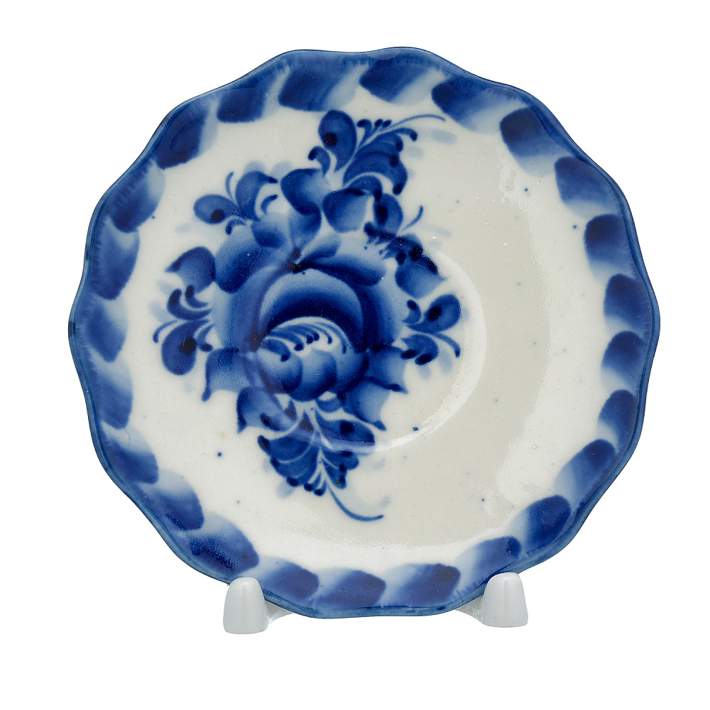 Чайная пара «Купчиха». Гжель - интернет магазин Русь Велика я фото 2