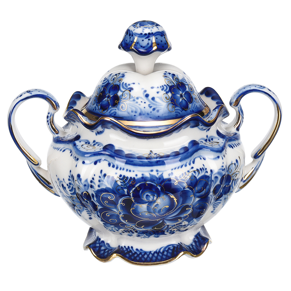 Чайный сервиз на 6 персон «Семейный». Гжель - интернет магазин Русь Велика я фото 2