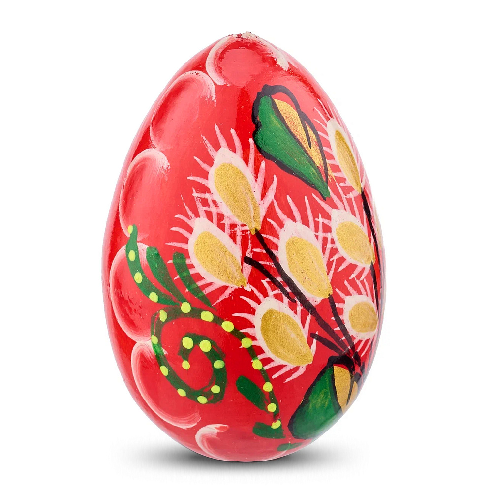 Яйцо пасхальное подарочное с ручной росписью «Верба» 7 см - интернет магазин Русь Велика я фото 3