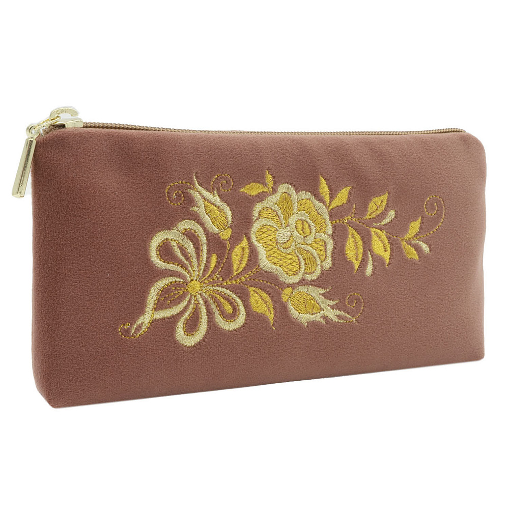 Очечник «Чайная роза». Темно-розовый с вышивкой - интернет магазин Русь Велика я 