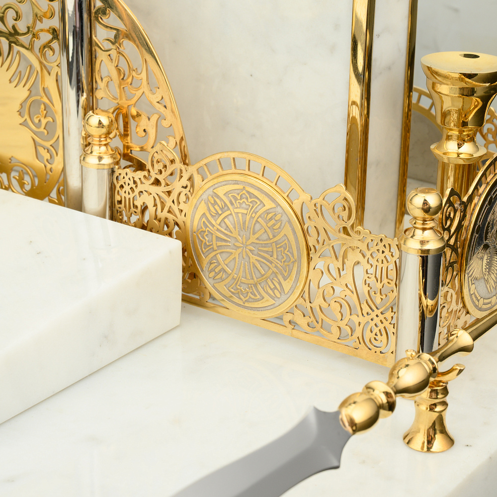 Письменный набор из натурального камня «Собор». Златоуст - интернет магазин Русь Велика я фото 3