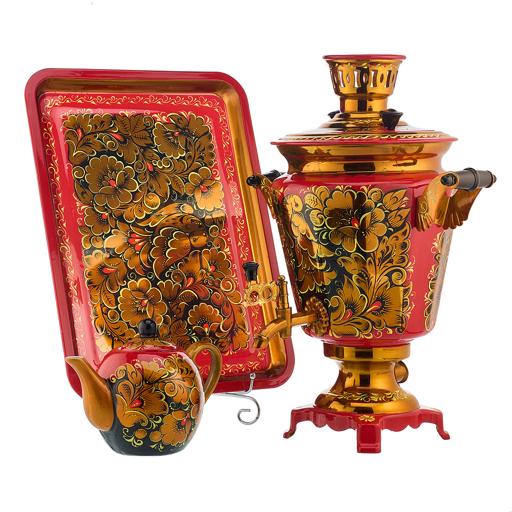 Самовар электрический 4 л «Кудрина». Хохлома - интернет магазин Русь Велика я 