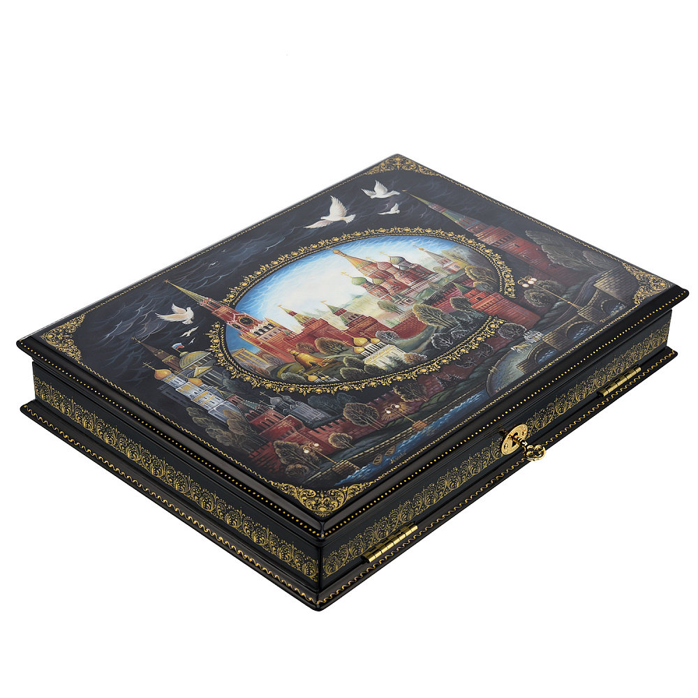 Шкатулка для документов с художественной росписью «Москва» - интернет магазин Русь Велика я фото 1