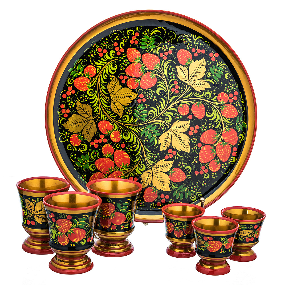 Набор для вина. Хохлома - интернет магазин Русь Велика я 