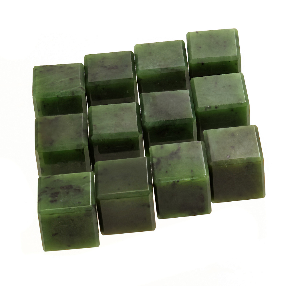 Набор камней для виски из нефрита. 12 штук - интернет магазин Русь Велика я фото 1