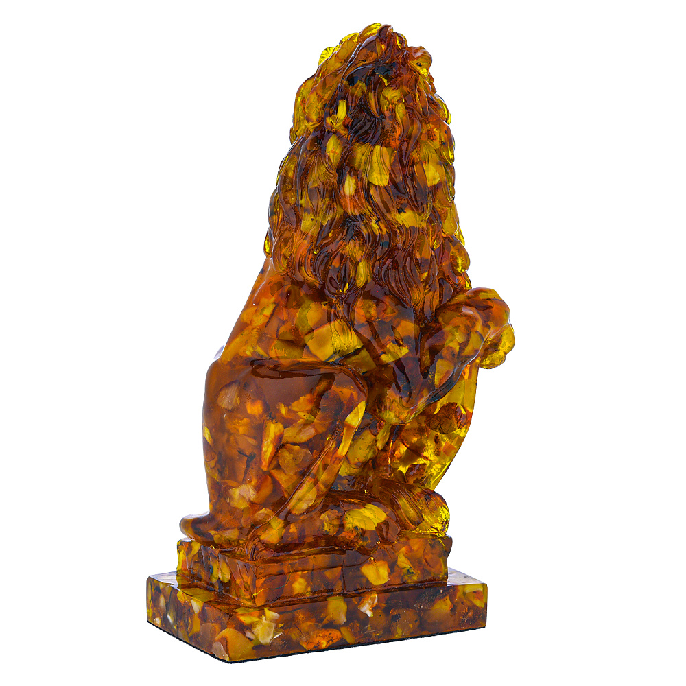 Статуэтка из янтаря «Лев» - интернет магазин Русь Велика я фото 2