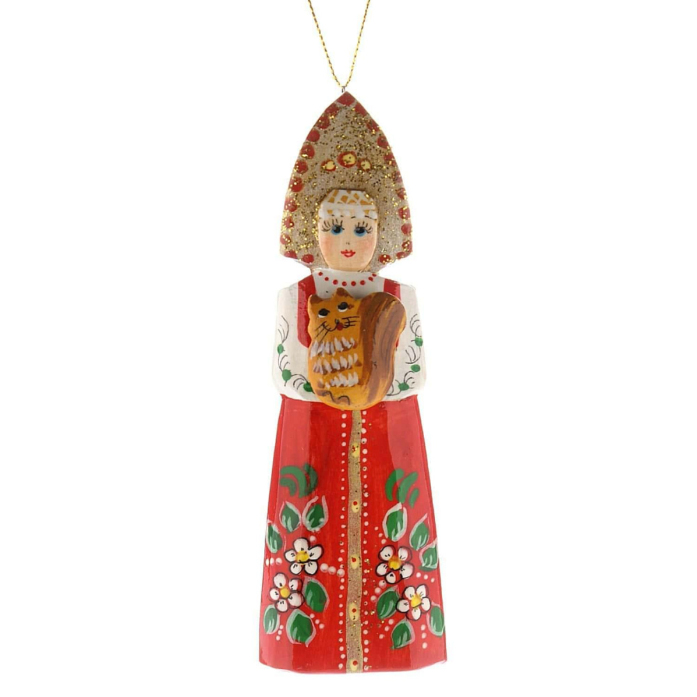 7883-12*4см Нат.дерево Сувенир КУКЛА нарядная резная - интернет магазин Русь Велика я фото 8