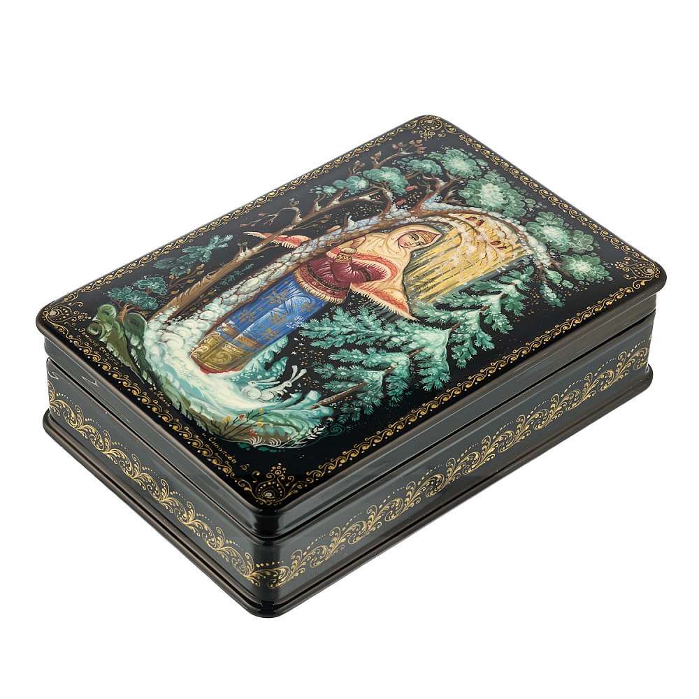 Шкатулка с художественной росписью «Зимняя сказка» - интернет магазин Русь Велика я фото 1