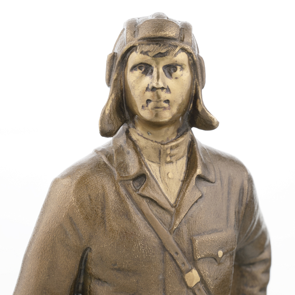 Статуэтка из бронзы и камня «Танкист» - интернет магазин Русь Велика я фото 3