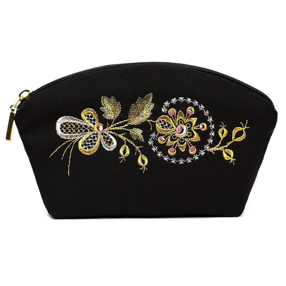 Косметичка «Заря». Черная с вышивкой - интернет магазин Русь Велика я фото 1