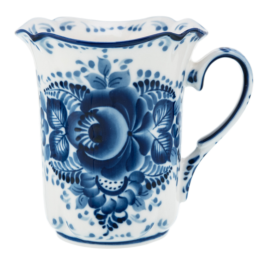 Чайный бокал «Колокольчик». Гжель - интернет магазин Русь Велика я 