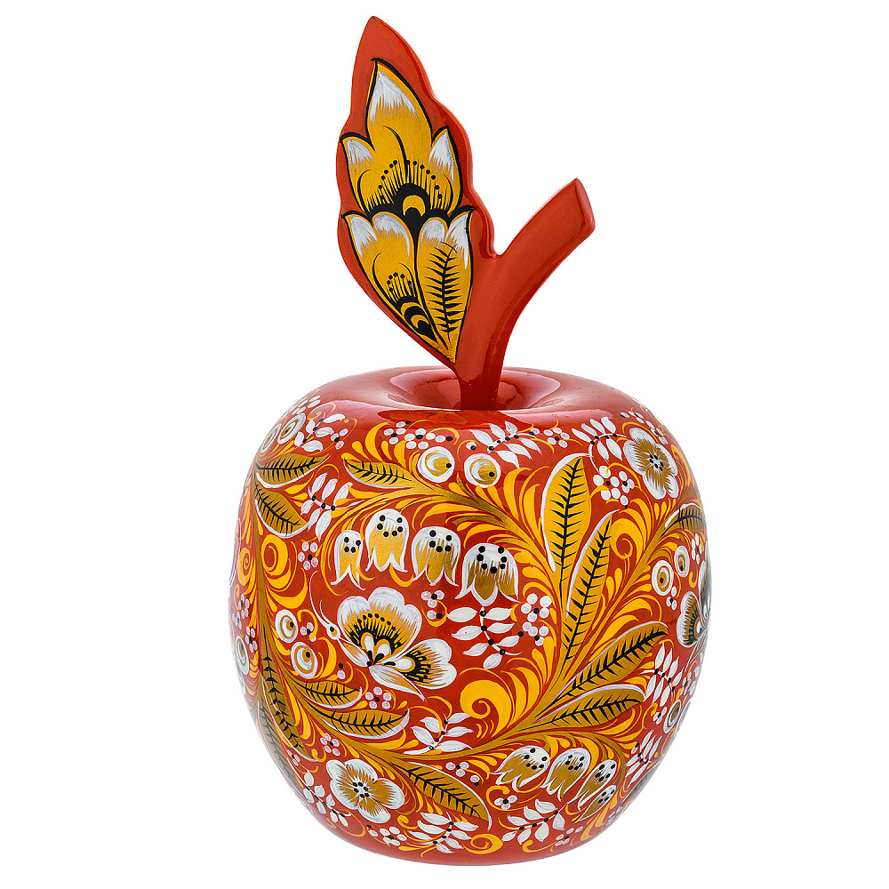 Настольные часы «Яблоко на тарелочке». Хохлома - интернет магазин Русь Велика я фото 3