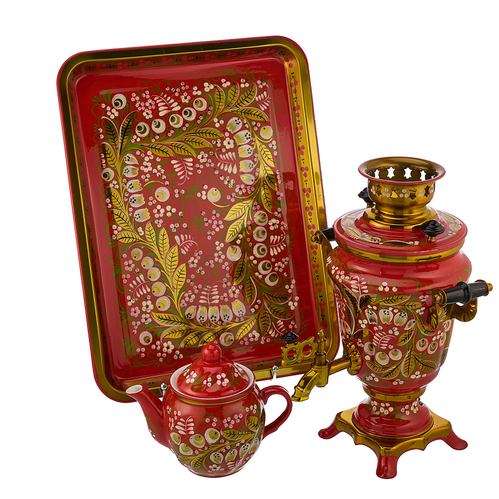 Самовар электрический 1,5 л «Ландыш». Хохлома - интернет магазин Русь Велика я 