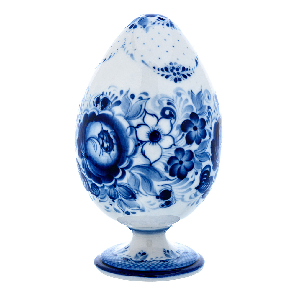 Фарфоровое пасхальное яйцо. Гжель - интернет магазин Русь Велика я фото 1