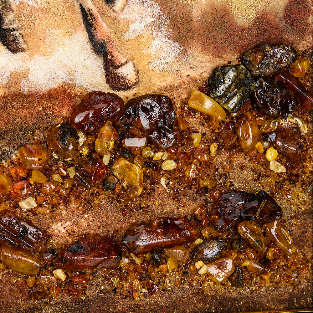 Картина янтарная «Табун лошадей» 98х78 см - интернет магазин Русь Велика я фото 5