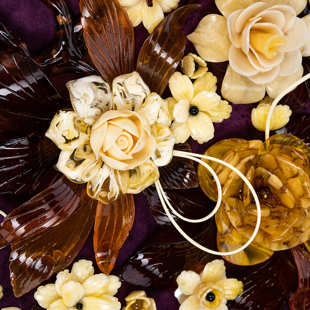 Картина янтарная «Версальский букет» 60х80 см - интернет магазин Русь Велика я фото 3