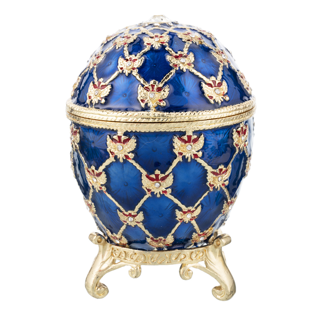 Пасхальное яйцо-шкатулка «Коронационное». Традиции Фаберже - интернет магазин Русь Велика я 