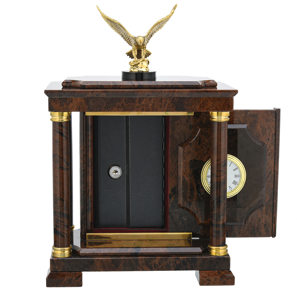 Часы-сейф из натурального камня «Орел» - интернет магазин Русь Велика я фото 3