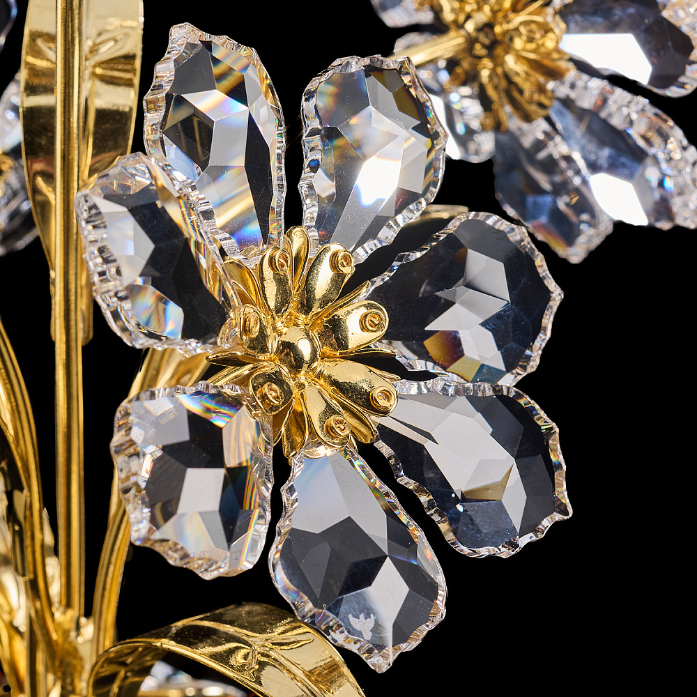 Скульптура из хрусталя «Ваза с цветами» - интернет магазин Русь Велика я фото 1