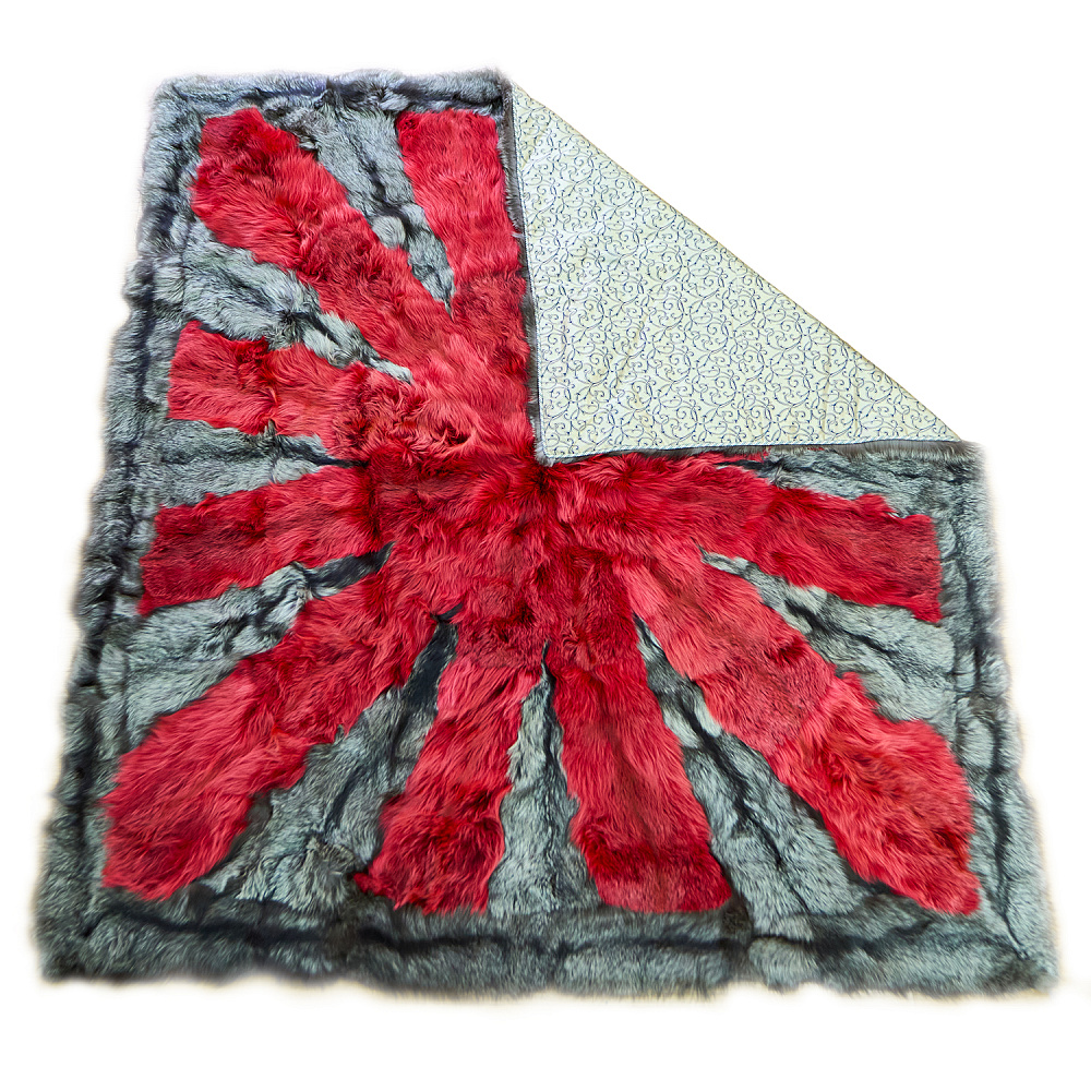 Плед из меха черно-бурых и рыжих лисиц. - интернет магазин Русь Велика я фото 4