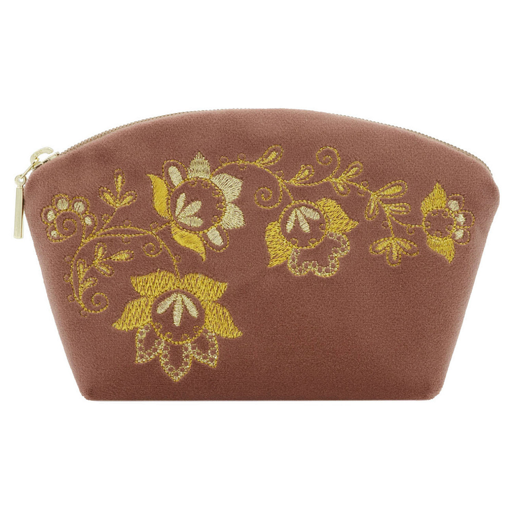 Косметичка «Весеннее настроение». Темно-розовая с вышивкой - интернет магазин Русь Велика я фото 1