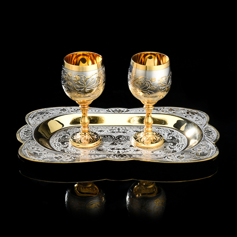 Питейный набор на 2 персоны «Тюльпан». Златоуст - интернет магазин Русь Велика я фото 1