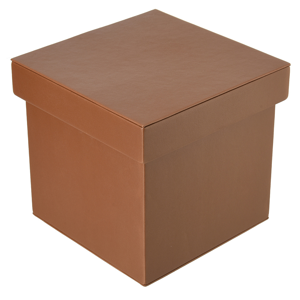 Подарочная упаковка из экокожи молочный шоколад 16х16х16 см - интернет магазин Русь Велика я 