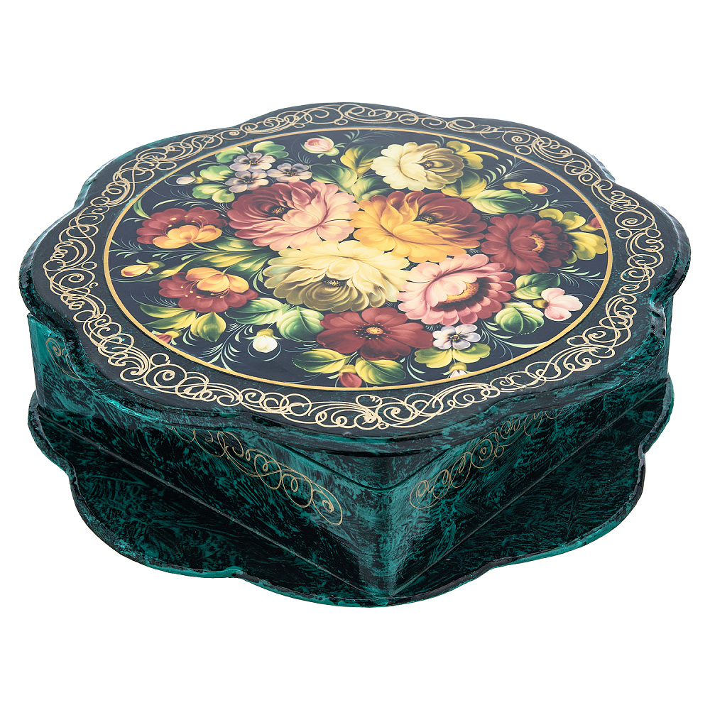 Шкатулка с подаркочным шерстяным платком внутри «Цветы» - интернет магазин Русь Велика я фото 4