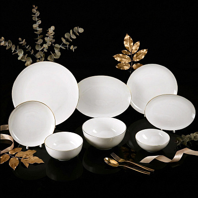 Сервиз столовый на 6 персон «Золотая лента». Форма «Юлиана» ИФЗ