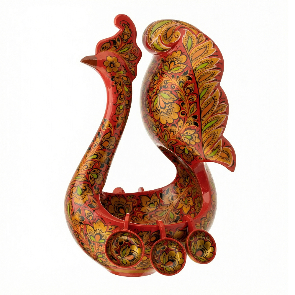 Братина «Павлин». Хохлома - интернет магазин Русь Велика я 