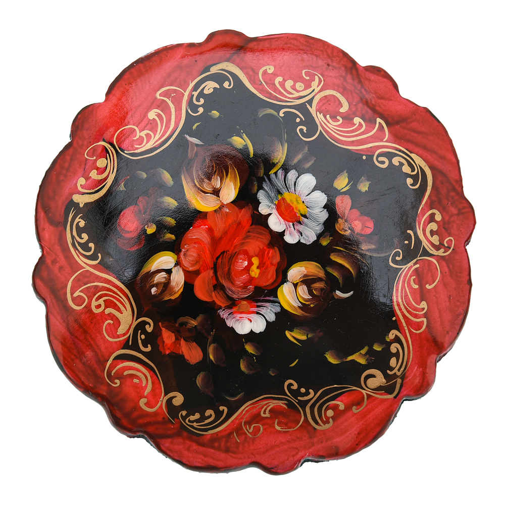 Брошь с ручной росписью «Жостово» (в ассортименте) - интернет магазин Русь Велика я фото 2