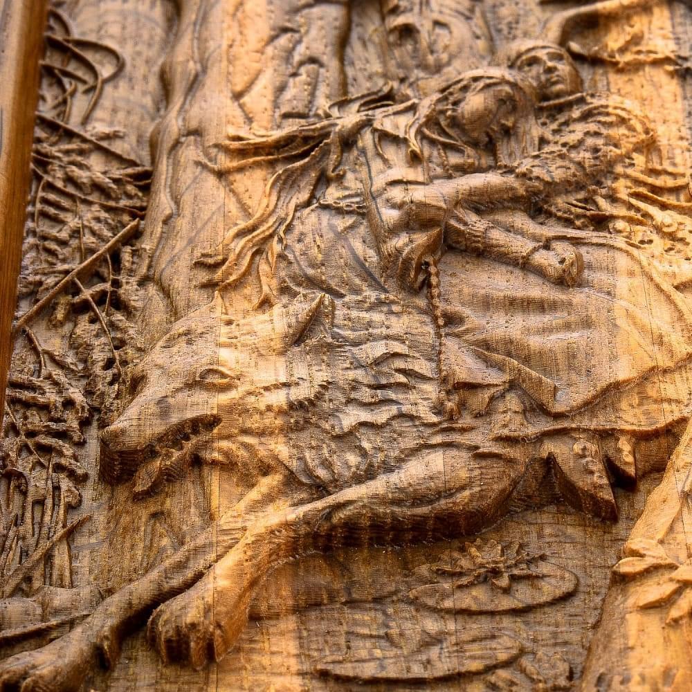 0051031/Домино D6 в резной дубовой шкатулке «Иван-царевич на Сером Волке» RTD-304.M - интернет магазин Русь Велика я фото 4