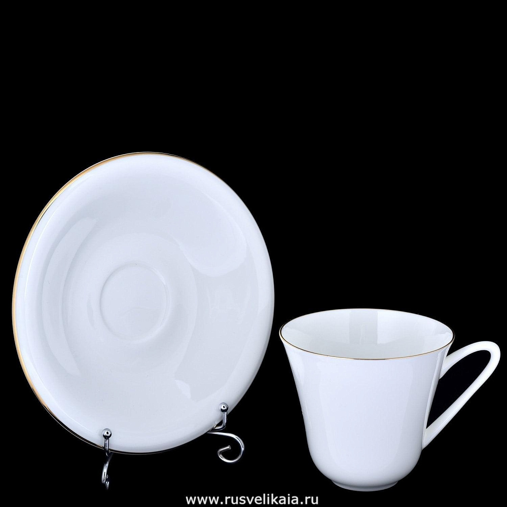 Чайная пара «Золотой кантик» форма «Сад» ИФЗ - интернет магазин Русь Велика я фото 1