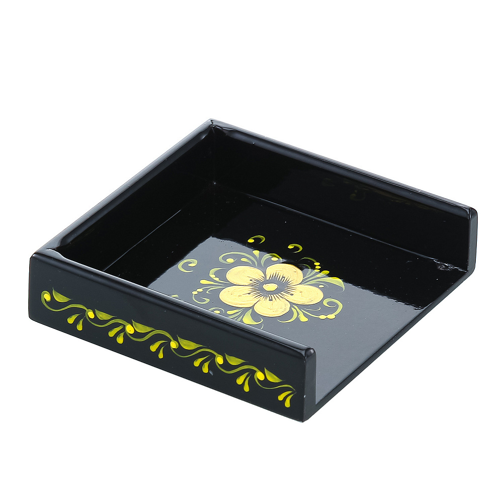 Настольный набор из дерева «Черная кудрина». Хохлома - интернет магазин Русь Велика я фото 12