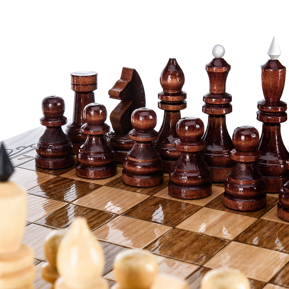 Шахматы деревянные «Турнирные» 47х47 см - интернет магазин Русь Велика я фото 1