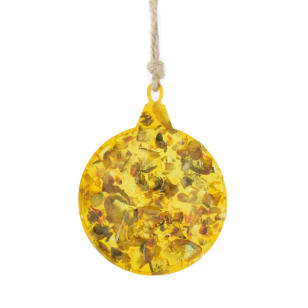 Елочная игрушка из янтаря «Шар» - интернет магазин Русь Велика я фото 1