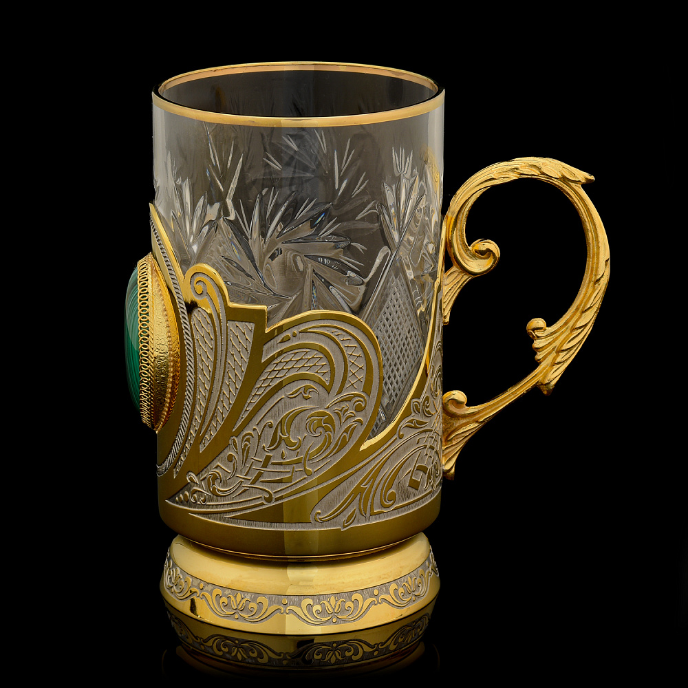 Подстаканник «Малахитовый». Златоуст - интернет магазин Русь Велика я фото 1