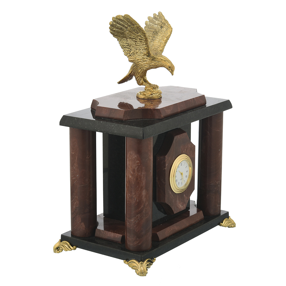 Часы настольные из камня «Орел» - интернет магазин Русь Велика я фото 3