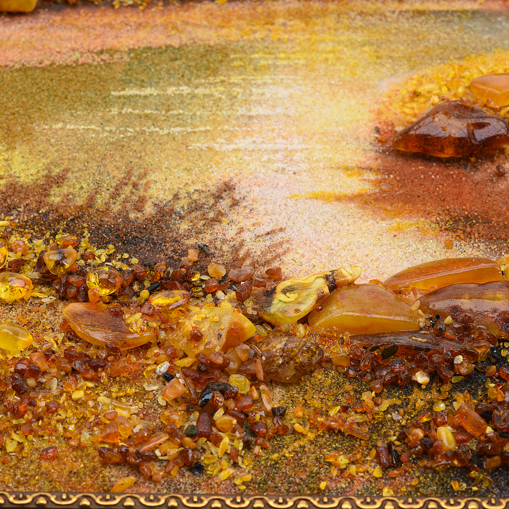 Картина янтарная «Осенний лес» 60х40 см - интернет магазин Русь Велика я фото 4