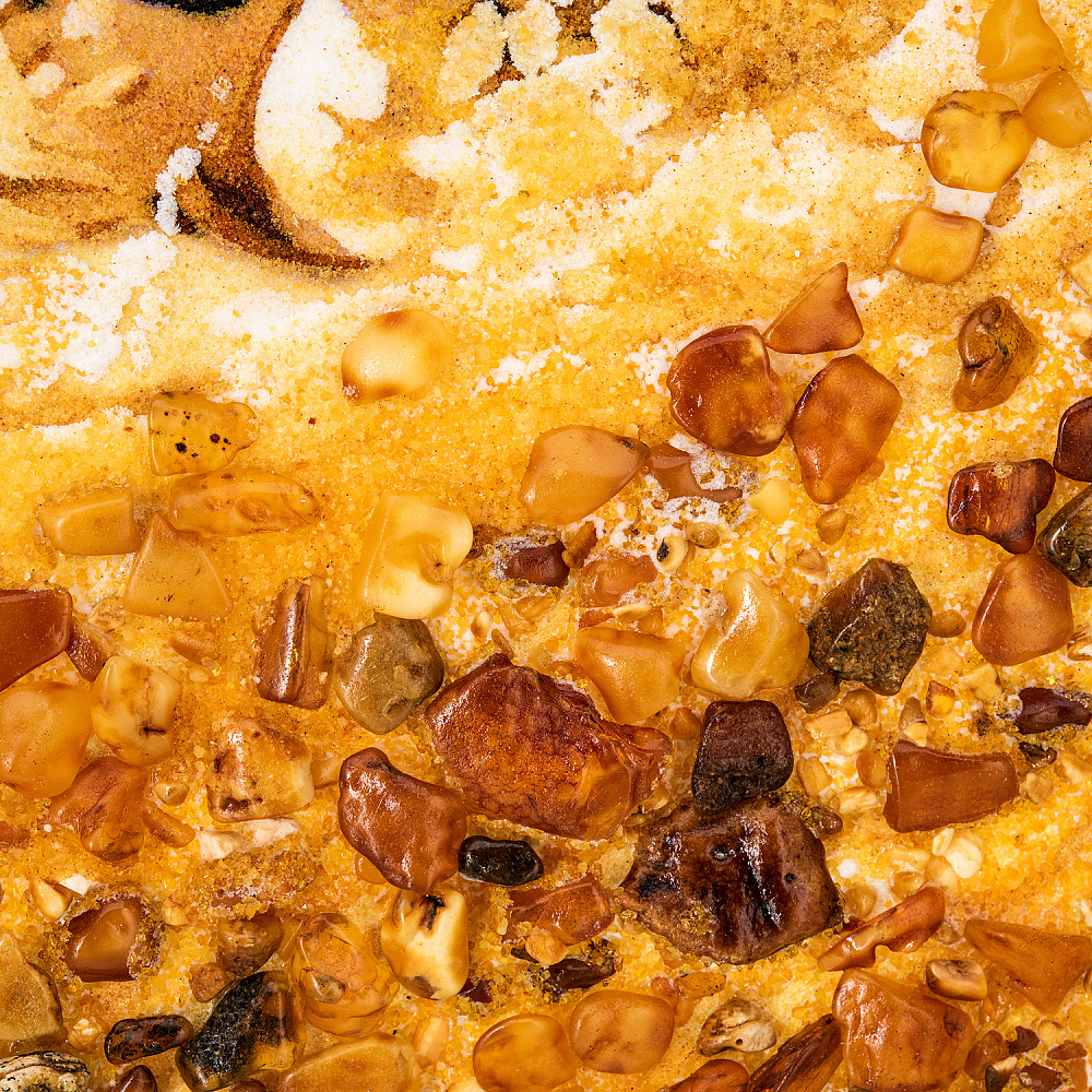 Картина янтарная «Зимняя тройка» 60x80 см - интернет магазин Русь Велика я фото 3