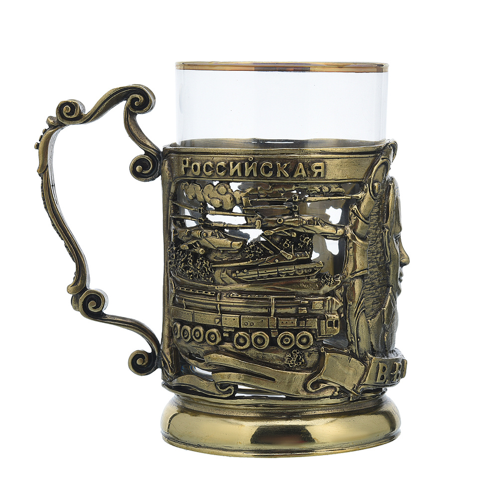 Подстаканник латунный «Великой стране - великое будущее» - интернет магазин Русь Велика я фото 2